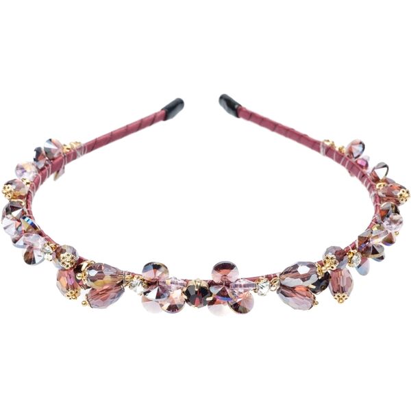 Crystal hair band, maroon