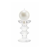 Velvet festivo candle 6cm, pearl
