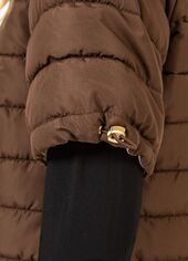 Asta quilted short sleeved jacket, chocolate brown