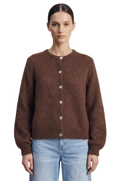 Susan alpaca cardigan, cocoa