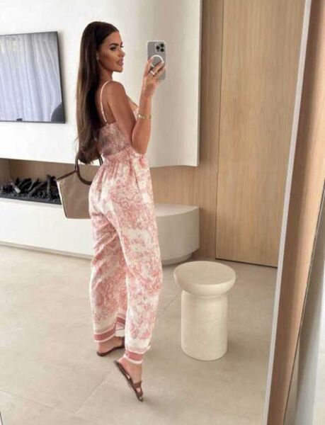 Print jumpsuit, rose