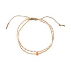 Friendship carnelian gold bracelet