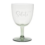 Salute wine glass, green