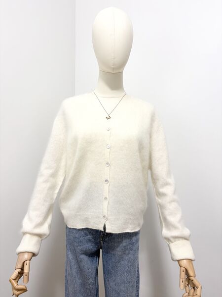 Cashmere blend cardigan, white
