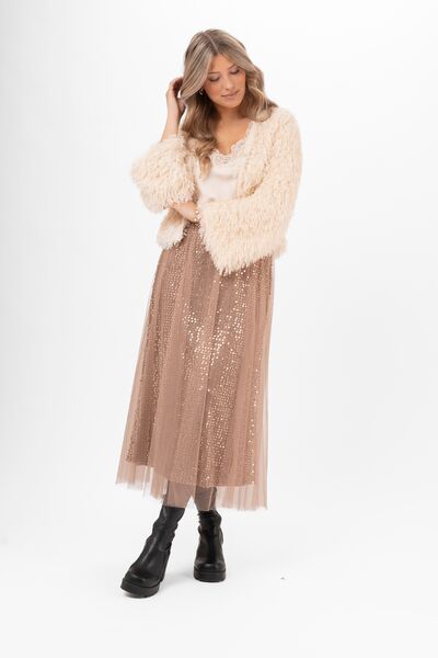Cherie tulle skirt, toffee brown