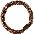 Fat hair ties, sparkled copper