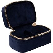 Velvet jewellery box micro, navy blue