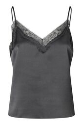 Glimps lace strap top, asphalt