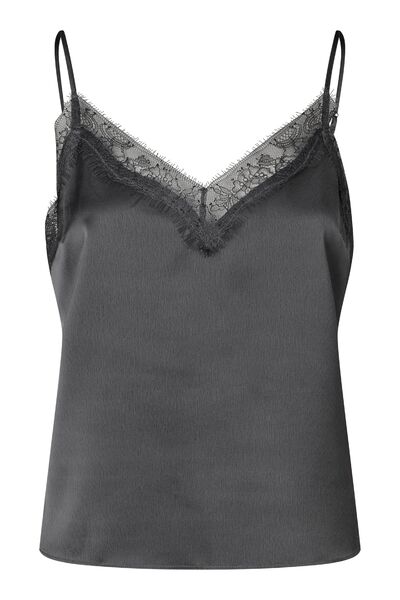 Glimps lace strap top, asphalt