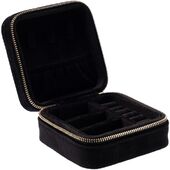 Velvet jewellery box mini, black
