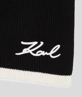 K/Signature knit scarf, black/white