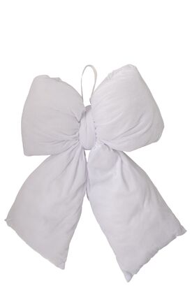 Hanger bow velvet 49cm, white