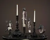 Candlestick enya, black