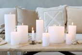 Macon pillar candle 15x10, white