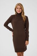 Mila rollneck dress, bracken melange/brown