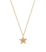 Beachcomber starfish necklace, gold