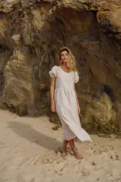 Astrid dress, sandshell