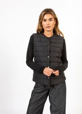 Asta quilted vest, black