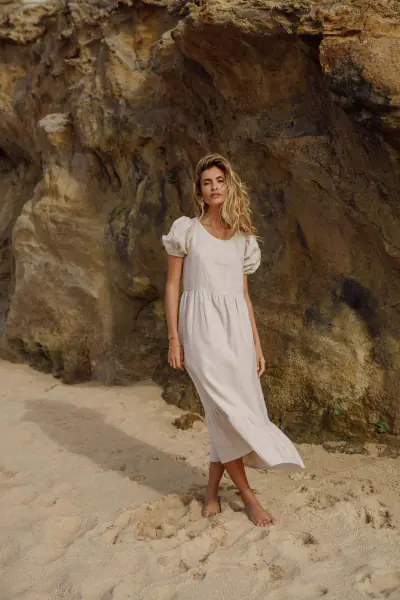 Astrid dress, sandshell