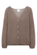 Cornelia mohair cardigan, medium brown