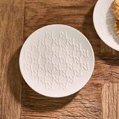 RM monogram cake plate