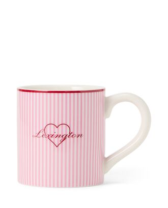 Valentine's Stoneware Mug, Pink/White