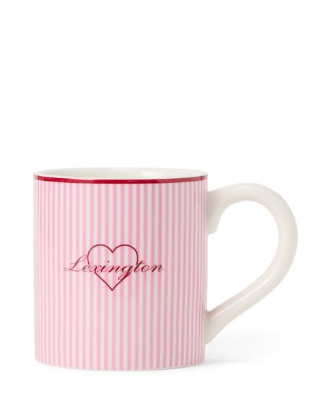Valentine's Stoneware Mug, Pink/White