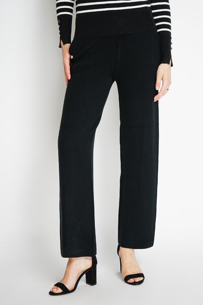 Knit pants, black