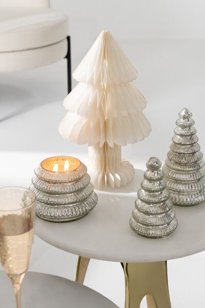 Christmas tree foldable paper M, off-white