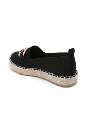 Espadrillo with buckle, black