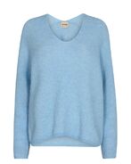 Thora V-neck knit, clear sky