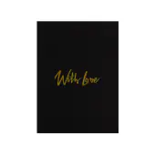 With love card, black with gold