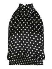 Jos dot top, black
