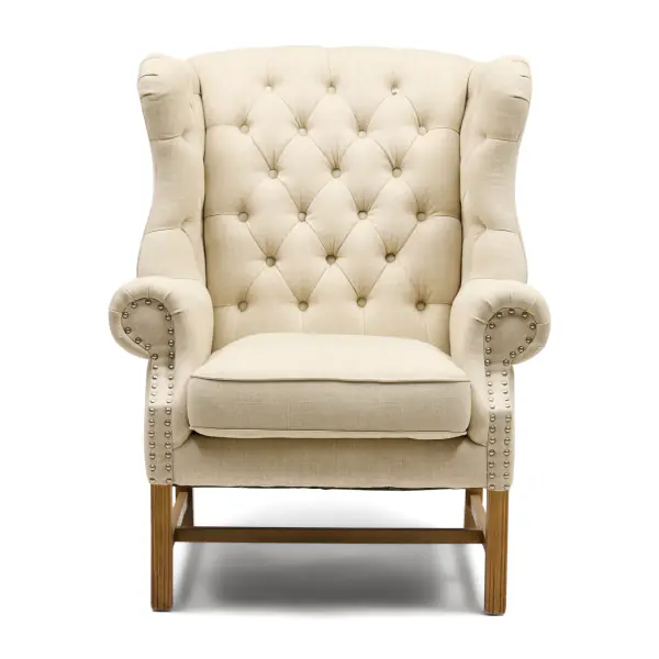 Franklin park wing chair, linen flax