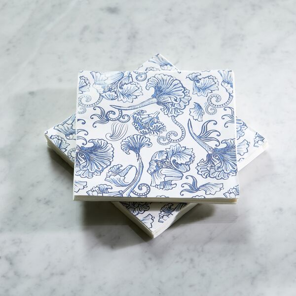 Floral island paper napkin