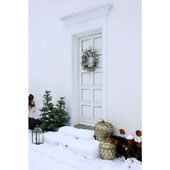 Wreath with berries & snow 45cm, green