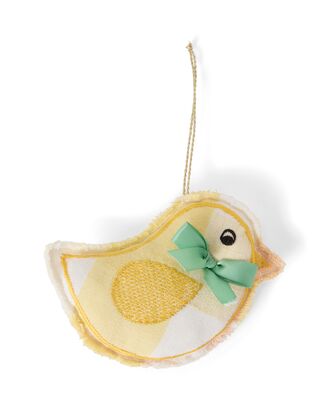 Little Bird Linen/Cotton Ornament, Yellow