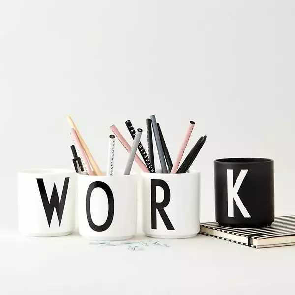 Personal porcelain cup, white