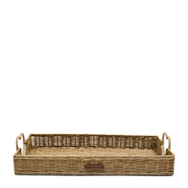 Rustic rattan happy heart tray 51x30