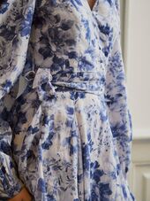 Marise print dress, light blue