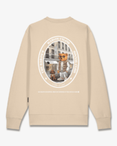 Pullover oval backprint Filou CL, sand brown