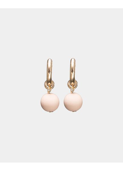 Colette earrings, matt beige