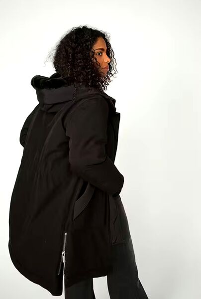 Lissa bora coat, black