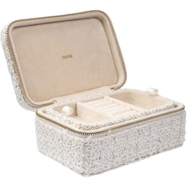 Tweed jewellery box, vanilla