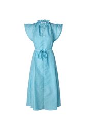 Karookh long dress, blue topaz