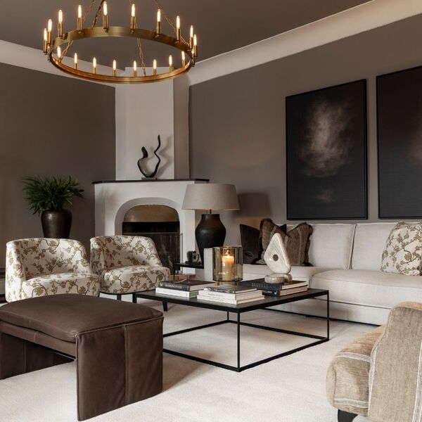 Sakura cushion cover 50x50, brandy