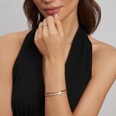 Celine crystal bangle, clear gold