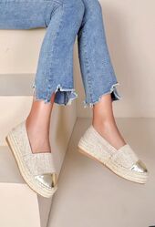 Espadrillo linen, gold