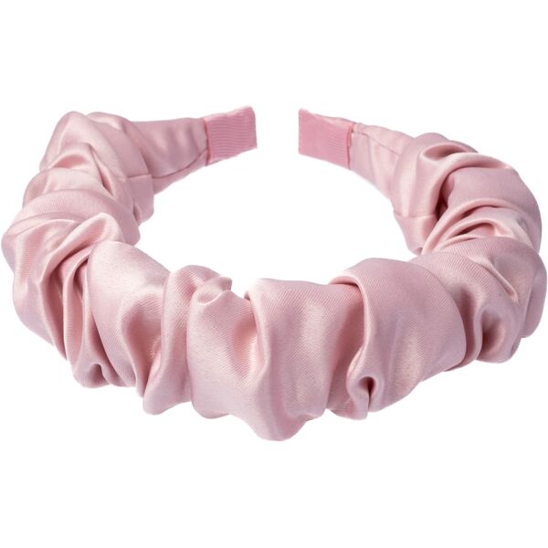 Satin hair band wave, light rose