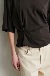 Missouri tee, dark brown melange